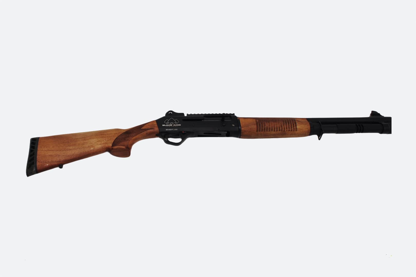 S4 Standard, Black on Walnut, Semiauto - Black Aces Tactical