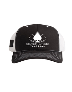 Black Aces Tactical NineLine Apparel Snapback Hat (Black/White)