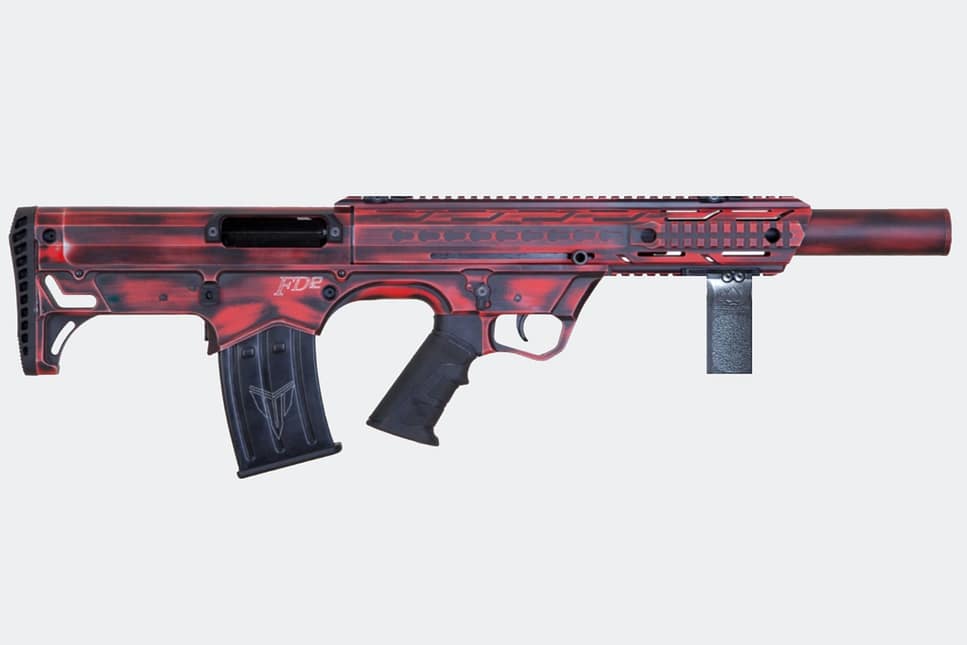 Pro Bullpup Semi-Automatic 12 Gauge Shotgun, Distressed Red