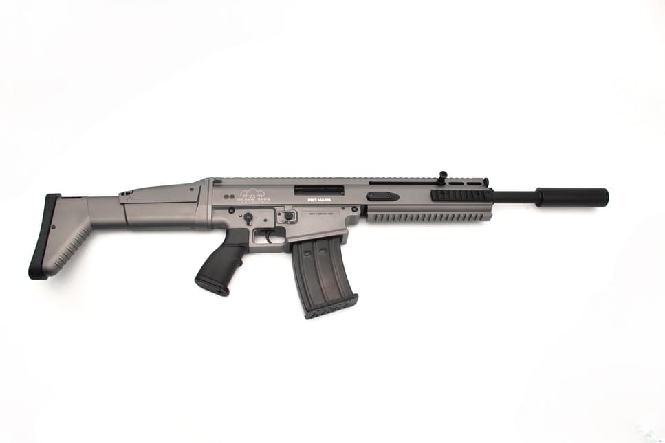 SR12 Semiautomatic, Silver Gray - Black Aces Tactical