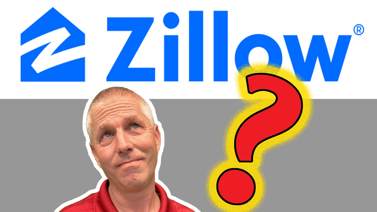 Zillow logo and Chuck with question mark.