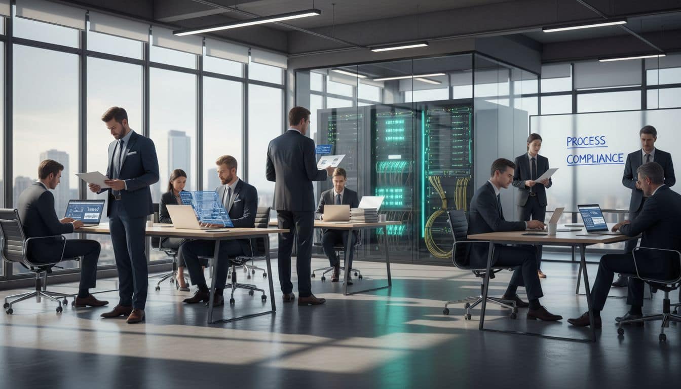 Modern office with document server and technology