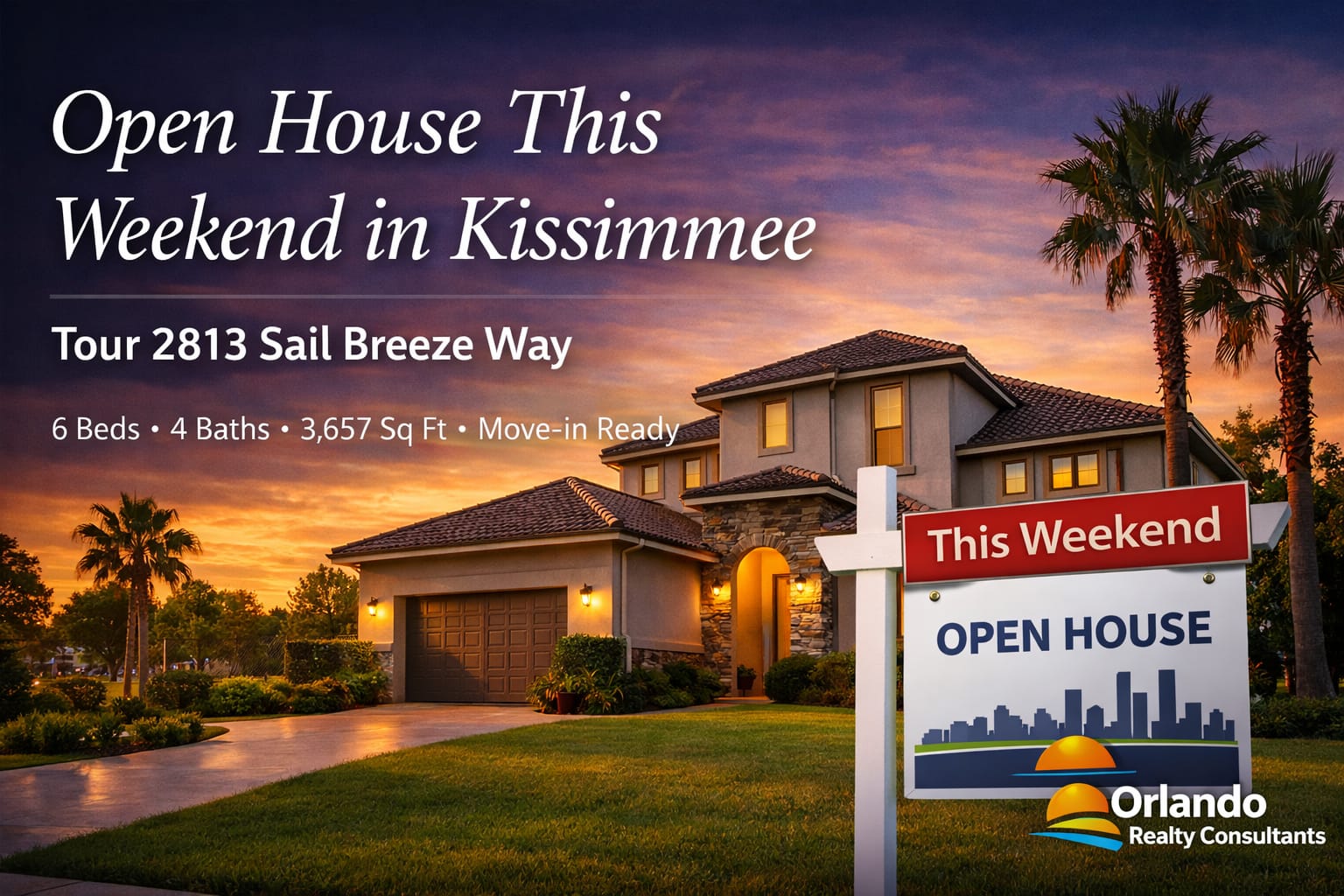 Open House This Weekend in Kissimmee – Tour 2813 Sail Breeze Way