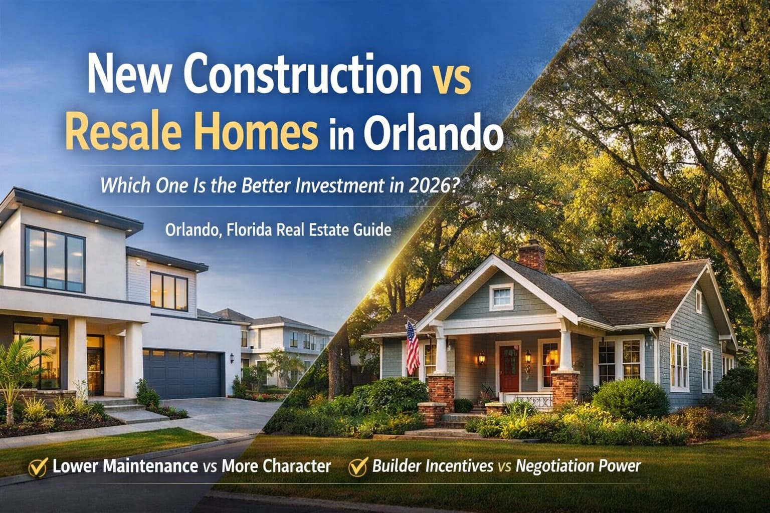 New Construction vs Resale Homes in Orlando: Which Wins?