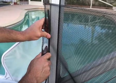 Repairing a pool enclsoure screen